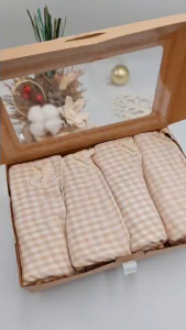 ผ้าอ้อมมัสลินเยื่อไผ่(Bamboo Soft & Cotton Muslin)ผ้าอ้อมเด็ก ออร์แกนิค เซ็ท4ผืน