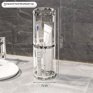 MEIZHUFU | Portable Transparent Toothbrush and Toothpaste Travel Set