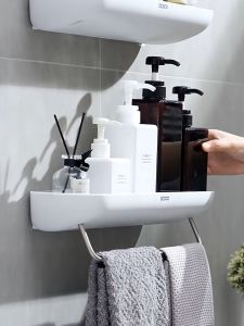 Bathroom Storage Rack Shelf / Toilet Wall Storage / Wall mounted Toilet Shower Storage Organizer