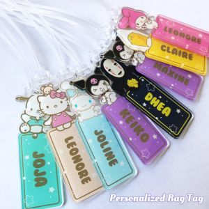 Personalized Cartoon Bag Tag Custom Name Acrylic Bag Tag Bag Accessories Chidrens Birthday Christmas New Year Gift