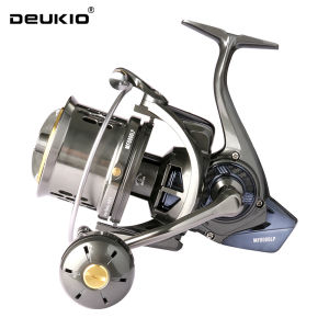 DEUKIO New Long Shot Jigging Spinning Reel 8000 10000 12000 Series 8+1BB Surf Fishing Reels 44LB Max Drag Saltwater Big Reel