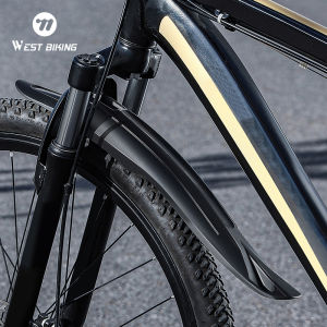WEST BIKING 2Pcs Bike Fenders Mudguard Dustproof Cycling Splash Guard Universal Bicycle Mudguard Splash Proof for Mountain Bike