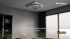 [NEW] AireGard DS-130DC Smart Silent Ventilator 4" DC Motor 130 CFM Airflow Ultra Quiet Ceiling Mount