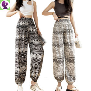 Thai Elephant Pants Women Summer Beach Pants Ladies Thin Mosquito Repellent Pants Wide Leg Long Pants