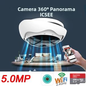 Camera Giám Sát IP WIFI Trong Nhà Xmeye ICsee 5MP Với Bộ Nhớ 256G Phát Hiện Chuyển Động Bằng Âm Thanh VR 360 Độ Toàn Cảnh Giám Sát Từ Xa