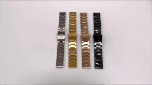 Dây Đeo Đồng Hồ Bằng Thép Không Gỉ Tháo Nhanh Đa Năng Có Khóa Gấp Dành Cho Nam Nữ - Bạc Đen Vàng Hồng Vàng 18mm-24mm