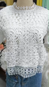 So Hot Issue เสื้อลูกไม้สีขาว เสื้อขาวใส่งานบวช ใส่ทำบุญ ใส่ไปวัด Freesize อก 42 ยาว 25 นิ้ว No.118 ส่งฟรี มีบริการเก็บเงินปลายทาง