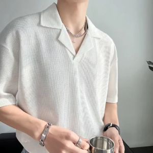 เสื้อโปโลชาย เสื้อคอปก ชาย #538 ผ้าจูติ แขนสั้น Korean Style เท่ห์อย่างมีสไตล์