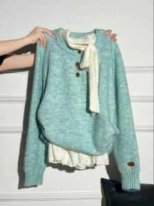 AUDISTY | Áo Cardigan Cổ Tròn Mềm Mại Phong Cách Hàn Quốc