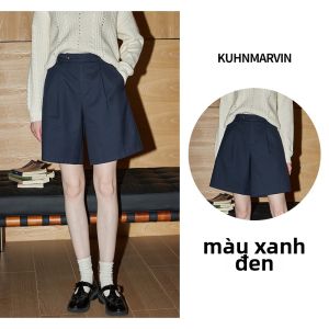 KUHNMARVIN | Quần Shorts Cao Waist Phong Cách Thường Ngày cho Phụ Nữ