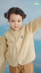 LULLABY - NH758C - Áo khoác kéo khoá cổ tàu