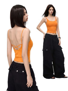 Áo Ngực Đệm Quai Ngang Màu Cam