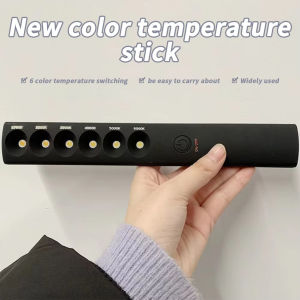 Portable Color Temperature Lamp Stick Professional Rechargeable 2700K 6000K 6 Modes Photography Light Wand for Daily Lighting
