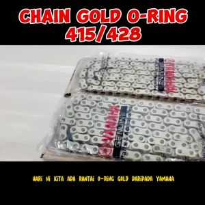YAMAHA 415H 122L 132L HEAVY DUTY O-RING GOLD CHAIN YAMAHA 94568-H3112 LC135 Y15 RS150 RXZ EX5 SRL110 SRL115