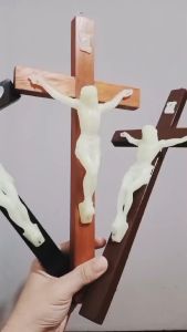 Wall Hanging Luminous Crucifix 12 inches Glow in the Dark Catholic Cross