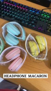 Headset Bluetooth Macaron Headphone Wireless Slot Memori Henset Bando Untuk Santai Olahraga Lainnya Hetset Belutut NBP33 - DISTRIBUTHOR