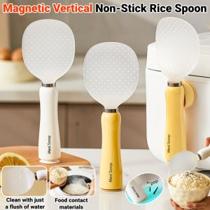 Magnetic Vertical Non-Stick Rice Spoon Easy To Clean Tumbler Rice Shovel Food Grade Durable Serving Spoon 不倒翁磁吸饭勺