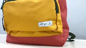 ATVA Tas Ransel Pria Daily Backpack Laptop 14 inch Tas Sekolah Kuliah Hugo Series Navy Brown