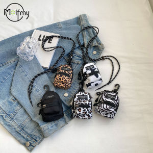 กระเป๋าใส่ของจุกจิกแบบพกพา ลายเสือดาว สำหรับใส่หูฟัง บัตร เหรียญ กระเป๋าเป้สะพายหลังสำหรับเดินทาง รุ่น 2025