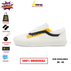 Hamz Yellow Line Off White Sepatu Sneakers Pria dan Wanita
