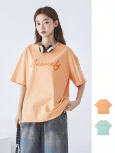 LANQISHUI | Cotton Letter Short Sleeve T-Shirt Loose and Stylish for Teenagers
