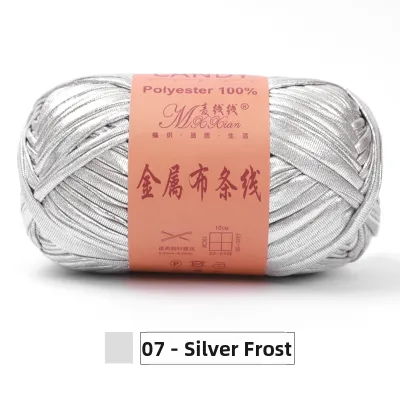 NUANYANGYANG | Metallic Cloth Strip Colored Shiny Yarn DIY Knitting
