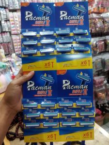 1Lembar / 24pcs Alat Cukur jenggot/kumis 2mata merek Pacman harga glosir untuk d jual lg