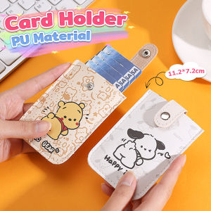 Creative Card Wallet Cute Cartoon Mini Purse Lady Wallets PU Bear Puppy Design ID Card Holders
