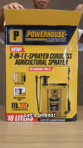 PowerHouse 2 in 1 E-Sprayer Cordless Lithium-Ion Battery Agricultural Sprayer 18L PH-AGRI18L-12V-LI PHI