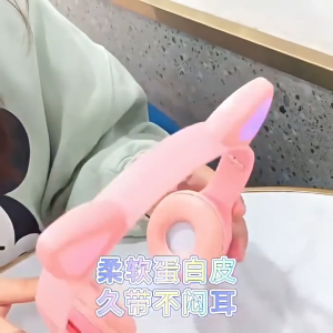 Headphone Wireless Bluetooth P47M Cat Ear Headset Bando Stereo Bass