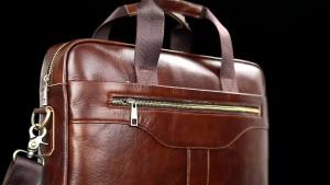 Cross-Border Direct Supply New Mens Tote R Business Office Handbag Mens Real-Leather Bag Briefcase 8824