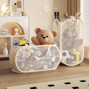 Childrens Toys Storage Basket Large Capacity Laundry Basket Multifunctional Childrens Dolls Breathable Storage Basket Mesh Bag
