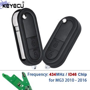 KEYECU 434MHz ID46 chip 2 Button Flip Smart Remote Key Fob for MG3 2010 2011 2012 2013 2014 2015 2016