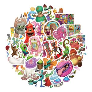 50PCS Game My Singing Monster Waterproof Graffiti Stickers for Helmet Bicycle Hand Account Pencil Case Decal Sticker Story Store