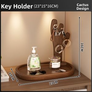 CHUJUN | Entryway Storage Shelf Key Organizer Desk Decorative Tray
