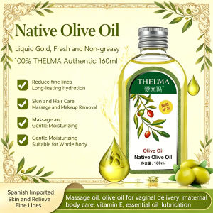 THELMA Olive Oil 160ml Skin Care Moisturizing Facial Moisturizing Care Body Massage Essential Oil Hair Care Beauty Makeup Remover Oil