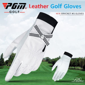 PGM Golf Gloves Women Left Right Hand Sheepskin Breathable Palm Ladies Anti-Slip Sport Gloves ST027
