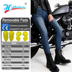 Protective Jeans Women Motorcycle Pants Blue Moto Jeans Protective Gear Motorbike Trousers 905