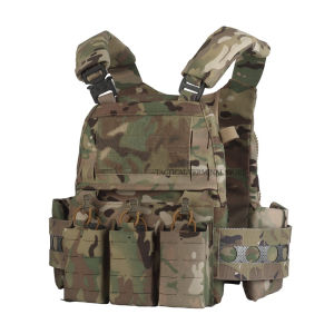 Ferro V5 FCPC Tactical Plate Carrier Quick Release Portable Body Armor Molle Airsoft Hunting Vest with 556 Triple Magazine Pouch