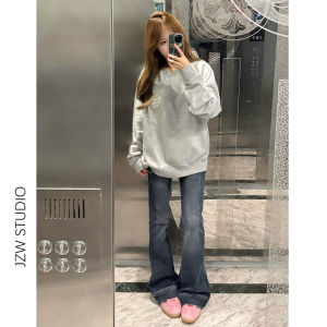 Low Waist Wide Leg Denim Jeans Womens Slimming Drapey American Style Vintage Bootcut Pants Straight Leg Trousers