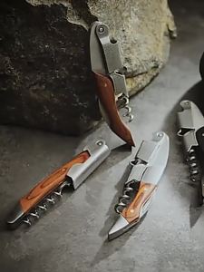 Wood Handle Corkscrew Professional Wine Opener Portable Screw Corkscrew Multifunction Beer Cap Bottle Opener Kitchen Bar Tool