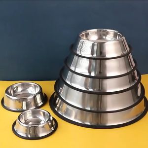 PET DIARY: Mangkok Stainless Kucing & Anjing Aksesori Anti Selip