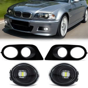LED Fog Lamp Set For BMW E39 2001 2002 2003 Front Bumper Daytime Running Light Fog Driving Lamp DRL Daylight Car Accessories 12V