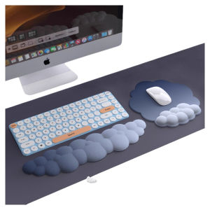 Silicone Mouse Pad Office Style Mens Cloud Design Keyboard Hand Support Slide Mouse Mat Wrist Protection Computer Accessories