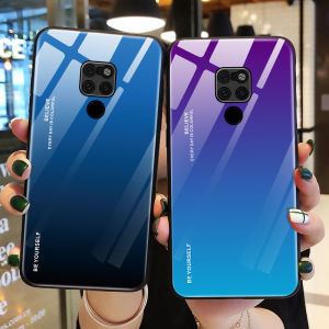 เคสโทรศัพท์ Huawei Mate20 pro แบบกระจกซิลิโคนป้องกันเต็มจอ ป้องกันการตกหล่น สีน้ำเงินม่วง ดีไซน์นิ่ม สำหรับผู้ชายและผู้หญิง