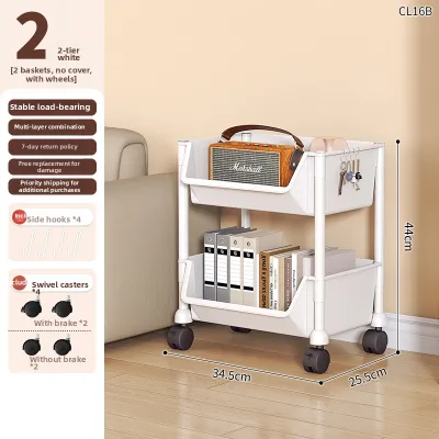 ZHUANJIAO | Moveable Multi-layer Storage Shelf With Wheels