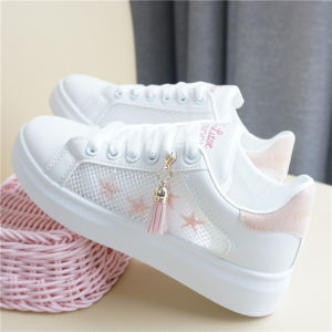 Little Girls Breathable Sports Shoes Lace-Up Flat Mesh Sneakers Childrens Casual Footwear Summer Collection 2025