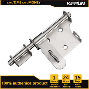 Ready Stock KIPRUN Durable Hardware: Stainless Steel Lock Door Latch & Practical Home Staple Slide Bolt