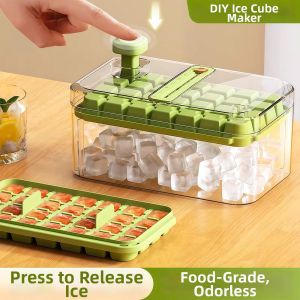 Pressable Ice Tray with Lid Food-Grade Homemade
