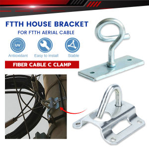 HB FTTH/FTTX Fiber Optic Cable Hanger Hook Pole Fiber Cable C Clamp